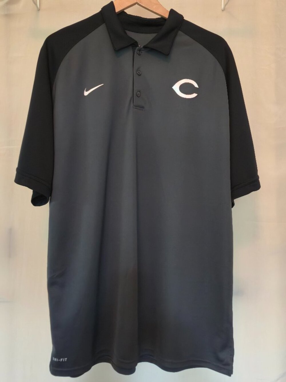 Nike Dri‑FIT Polo XXL Men’s Gray Black Lightweight Performance Red's Golf shirt